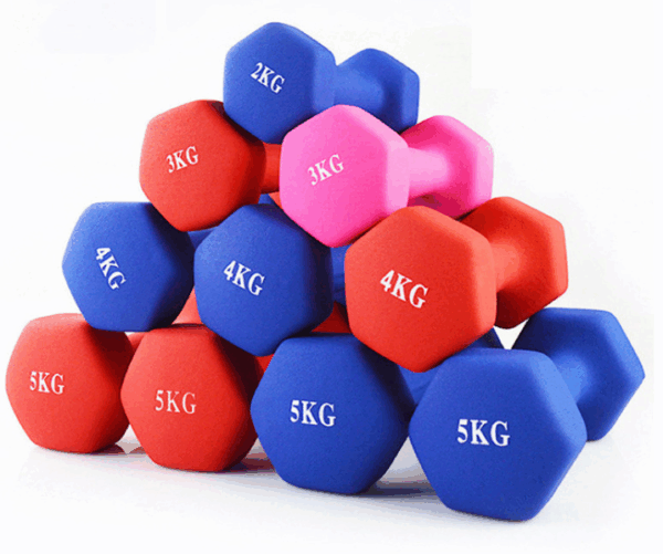 colorful hex women dumbbell